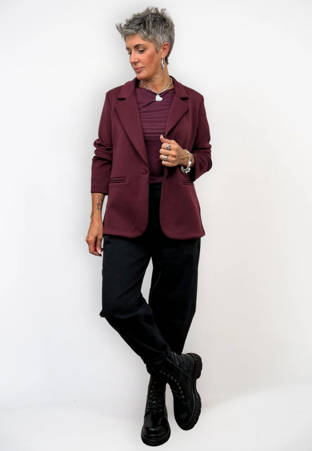Blazer Gemma donna – Blazer monopetto morbido e versatile STUFF - Main Image
