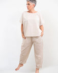Blusa Girocollo Vela Sabbia Imperfetto tg1