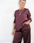 Blusa Girocollo Satin