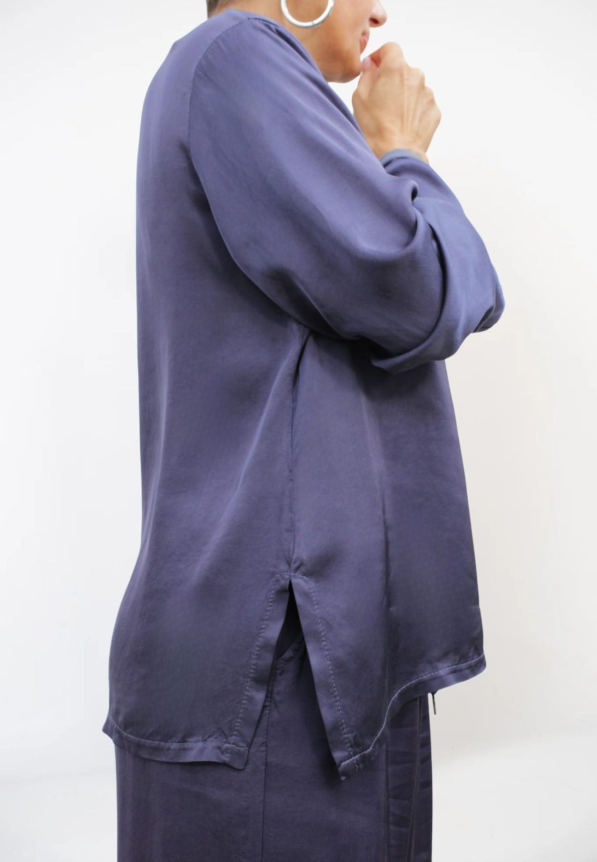 Blusa Girocollo Satin