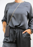 Blusa Girocollo Satin