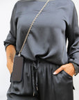 Blusa Girocollo Satin