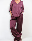 Blusa Scollo V Satin Plus