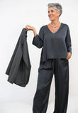 Blusa Scollo V Satin Regular