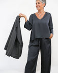 Blusa Scollo V Satin Regular