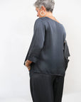 Blusa Scollo V Satin Regular