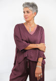 Blusa Scollo V Satin Regular