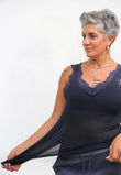 Canotta Micro Cashmere Pizzo