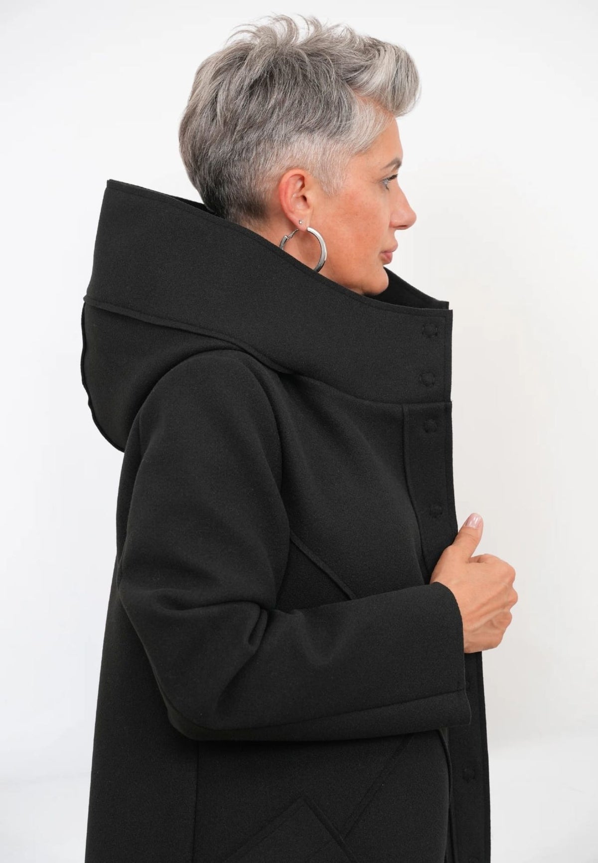 Cappotto Lungo Cappuccio