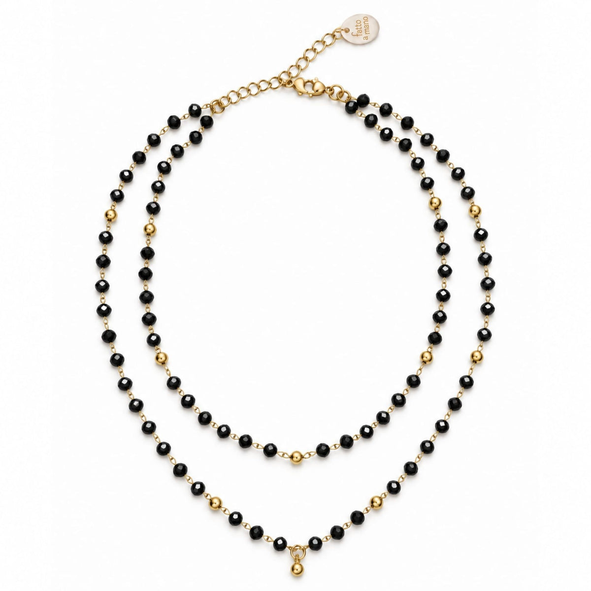 Collana Cristallina Doppia Gold