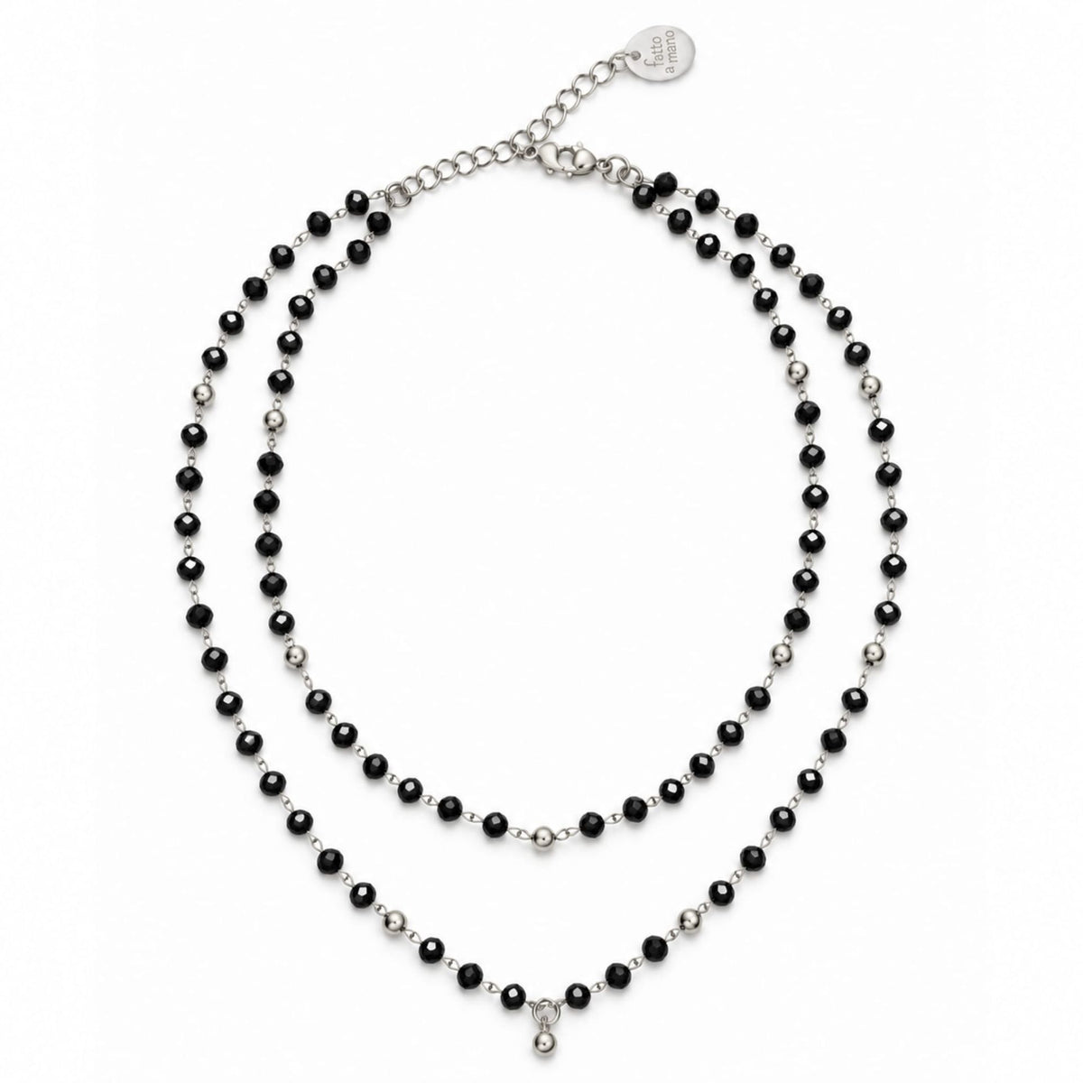 Collana Cristallina Doppia Silver