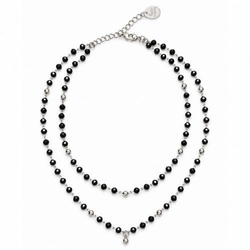 Collana Cristallina Doppia Silver