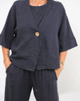Giacca Camicia Lino