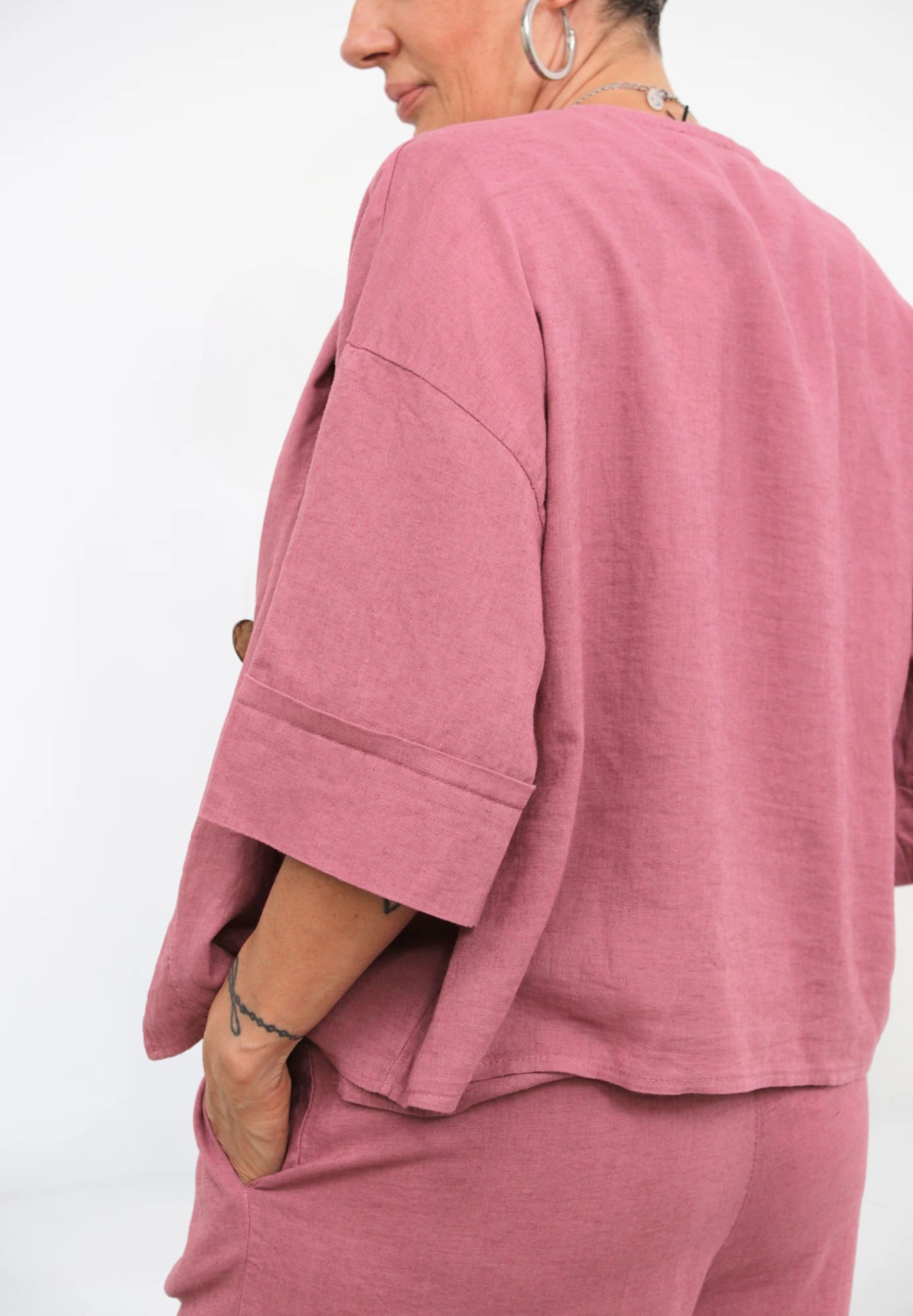 Giacca Camicia Lino