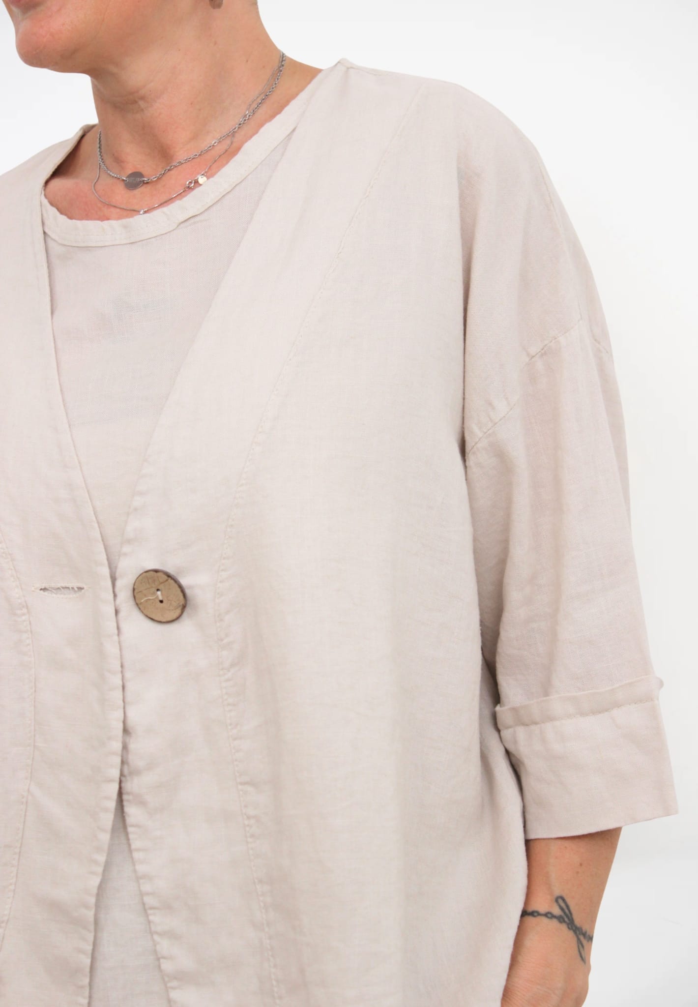 Giacca Camicia Lino