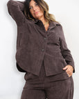 Giacca Camicia Velluto