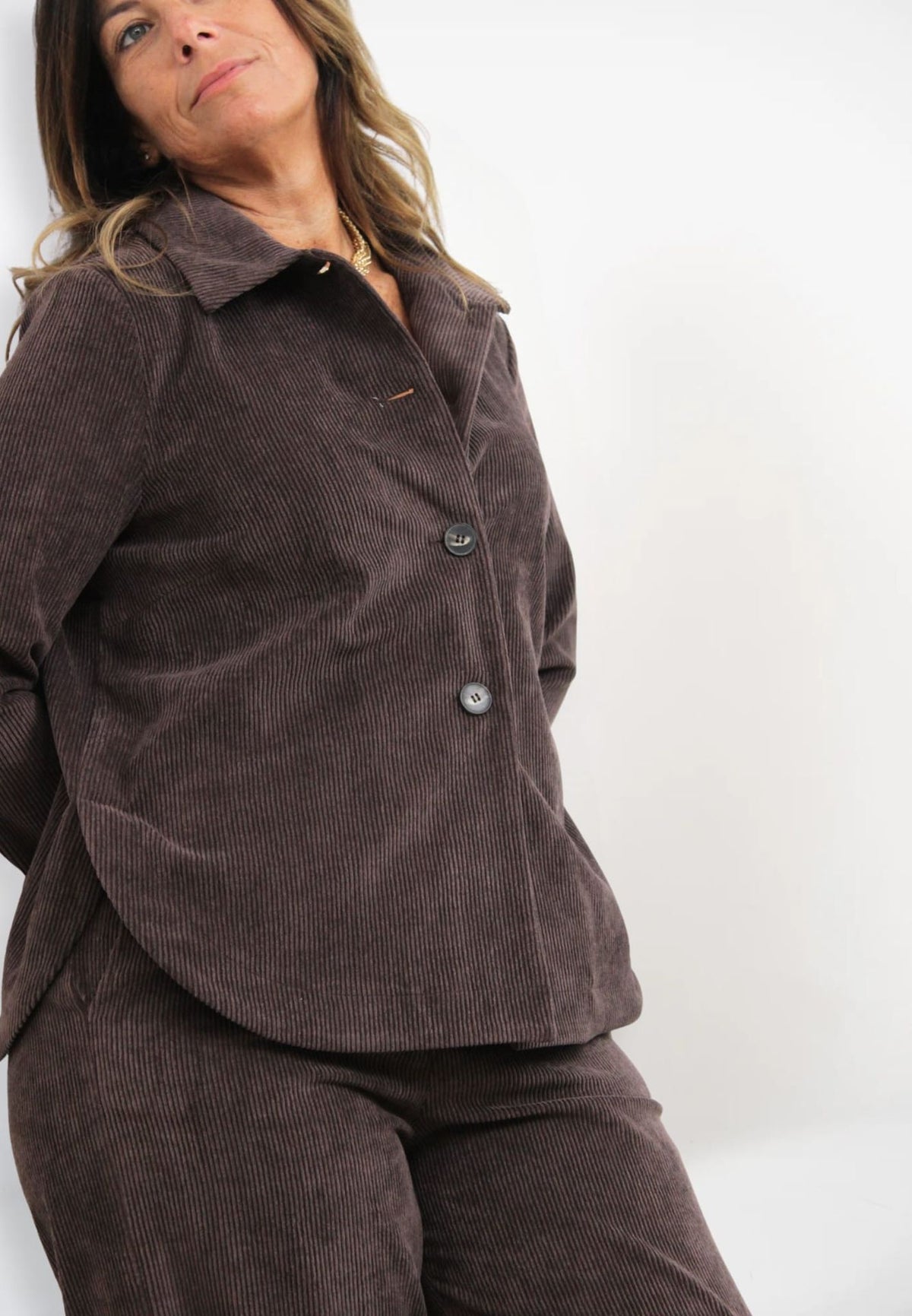 Giacca Camicia Velluto