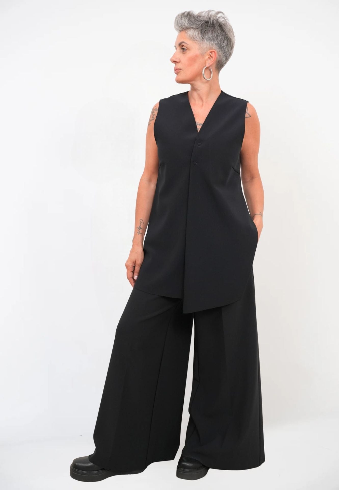 Gilet Lungo Crepe