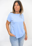 Maglia Scollo a Barchetta Manica Corta
