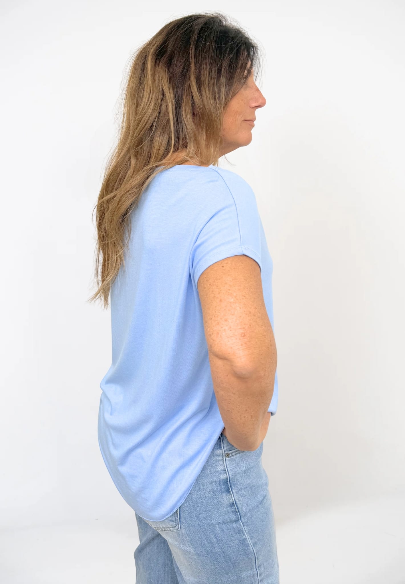 Maglia Scollo a Barchetta Manica Corta