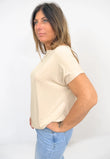 Maglia Scollo a Barchetta Manica Corta