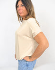 Maglia Scollo a Barchetta Manica Corta