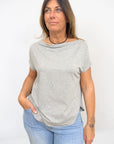 Maglia Scollo a Barchetta Manica Corta