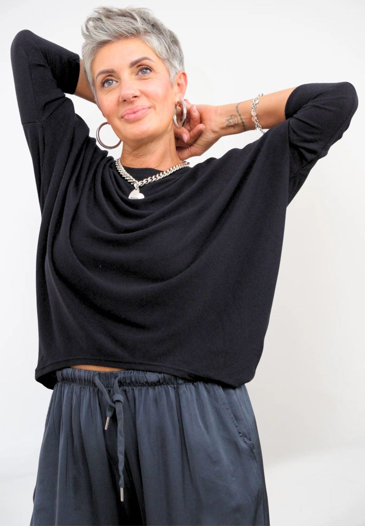 Maglia Ampia Misto Viscosa Lana