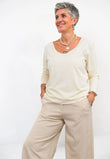Maglia Scollo V Fluida