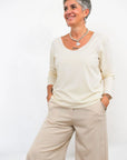 Maglia Scollo V Fluida