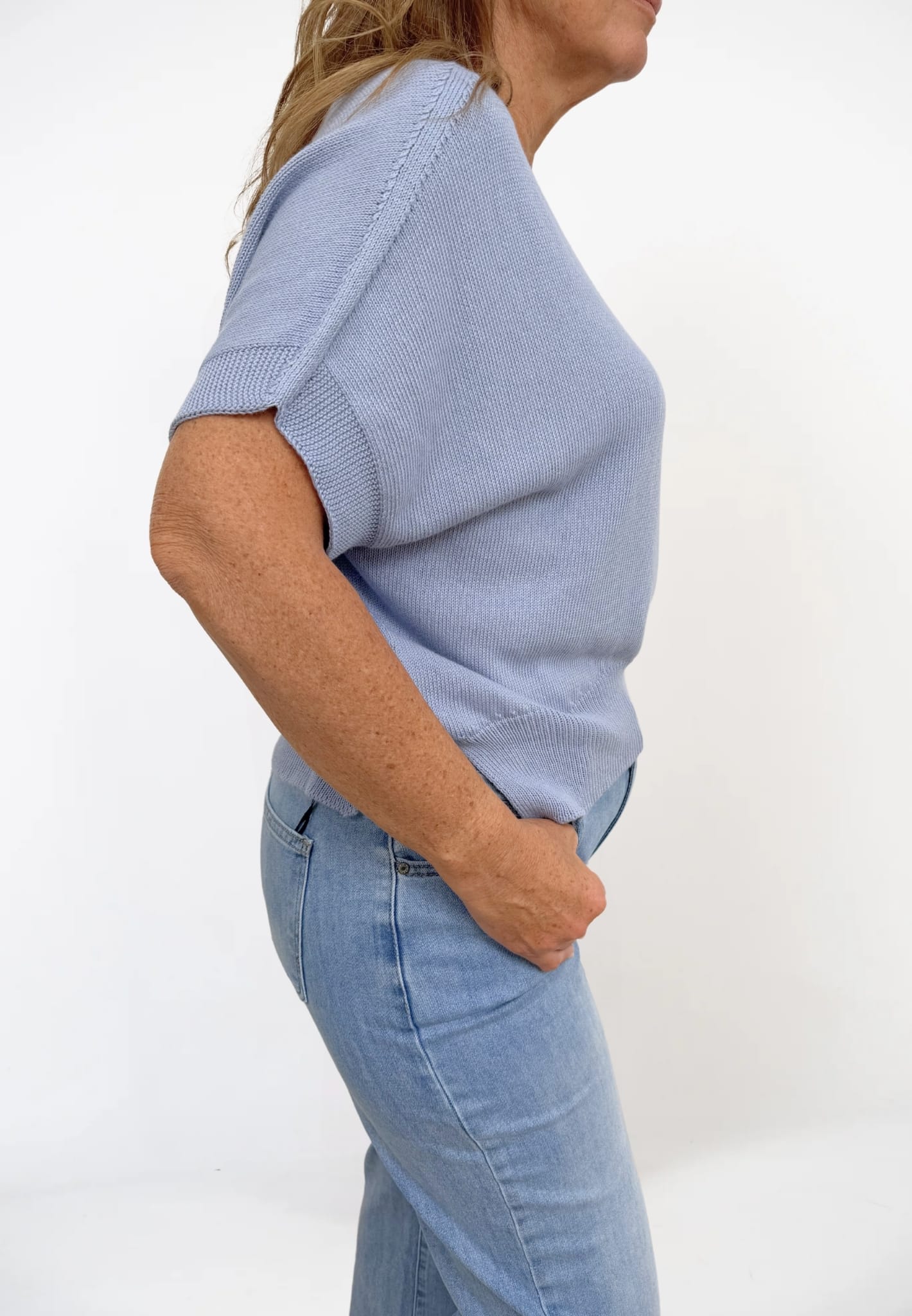 Maglia a Scatola in Filo di Cotone
