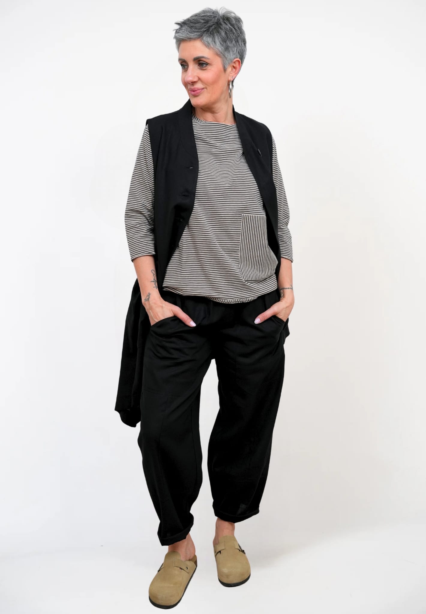 Pantalone Carrot Lino