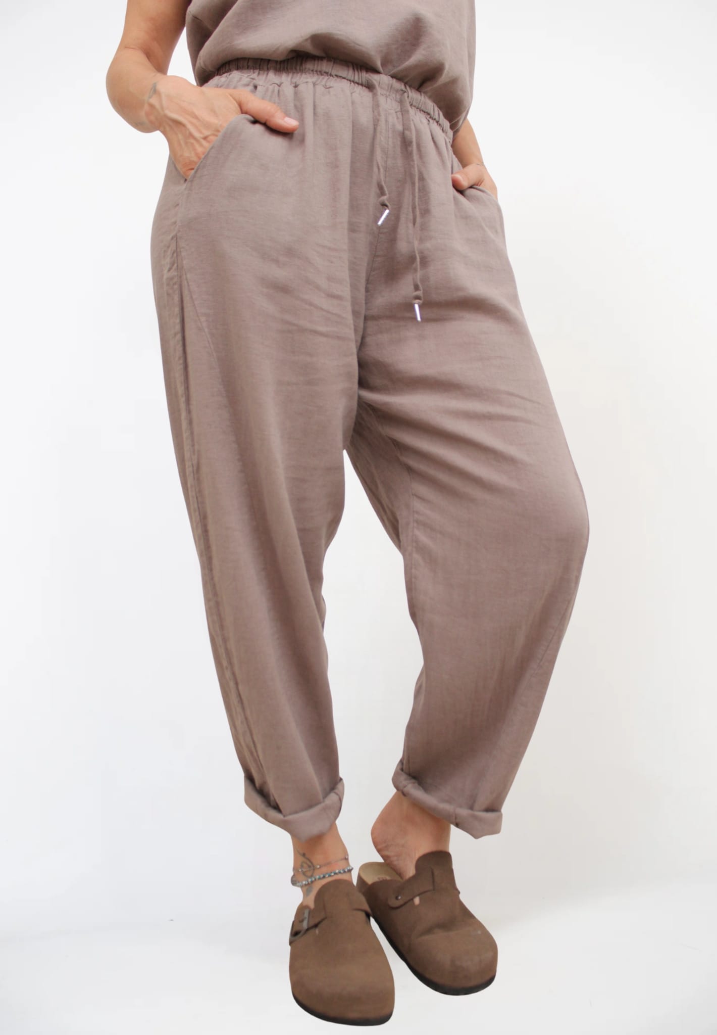 Pantalone Carrot Lino