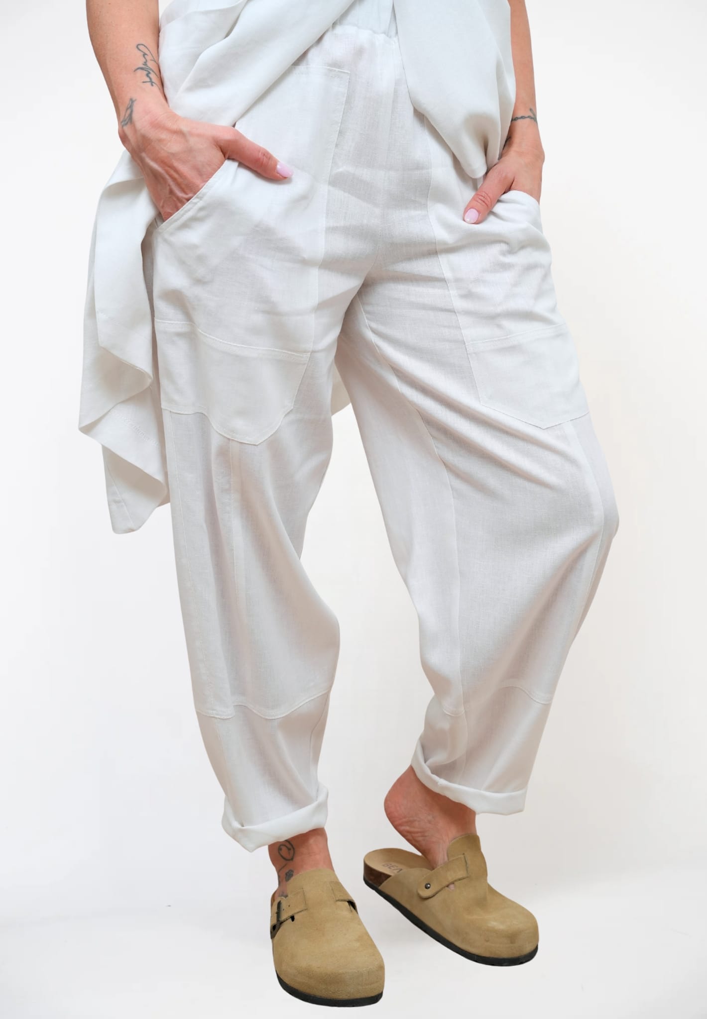 Pantalone Carrot Lino