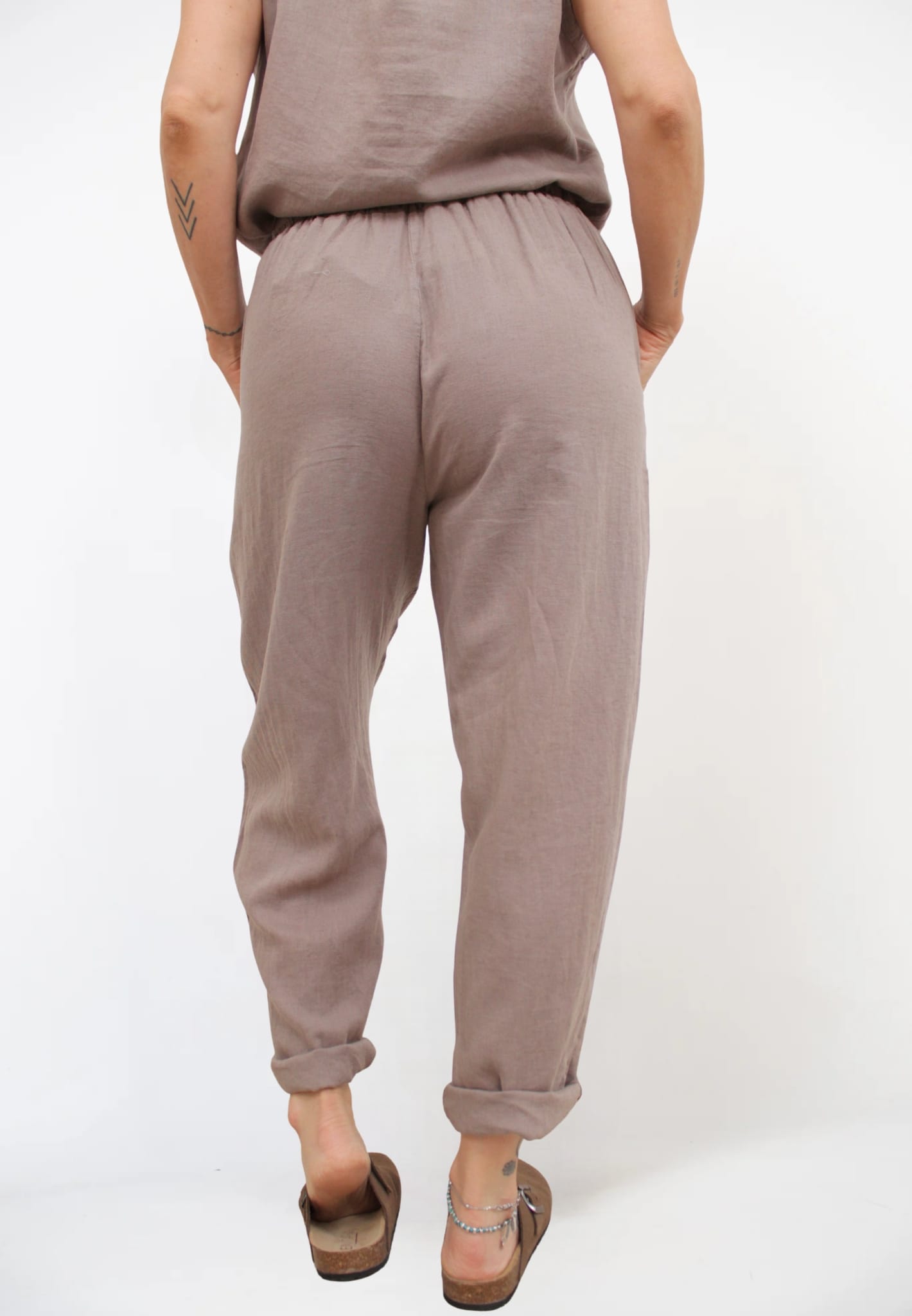 Pantalone Carrot Lino
