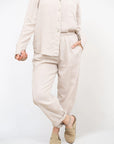 Pantalone Carrot Lino