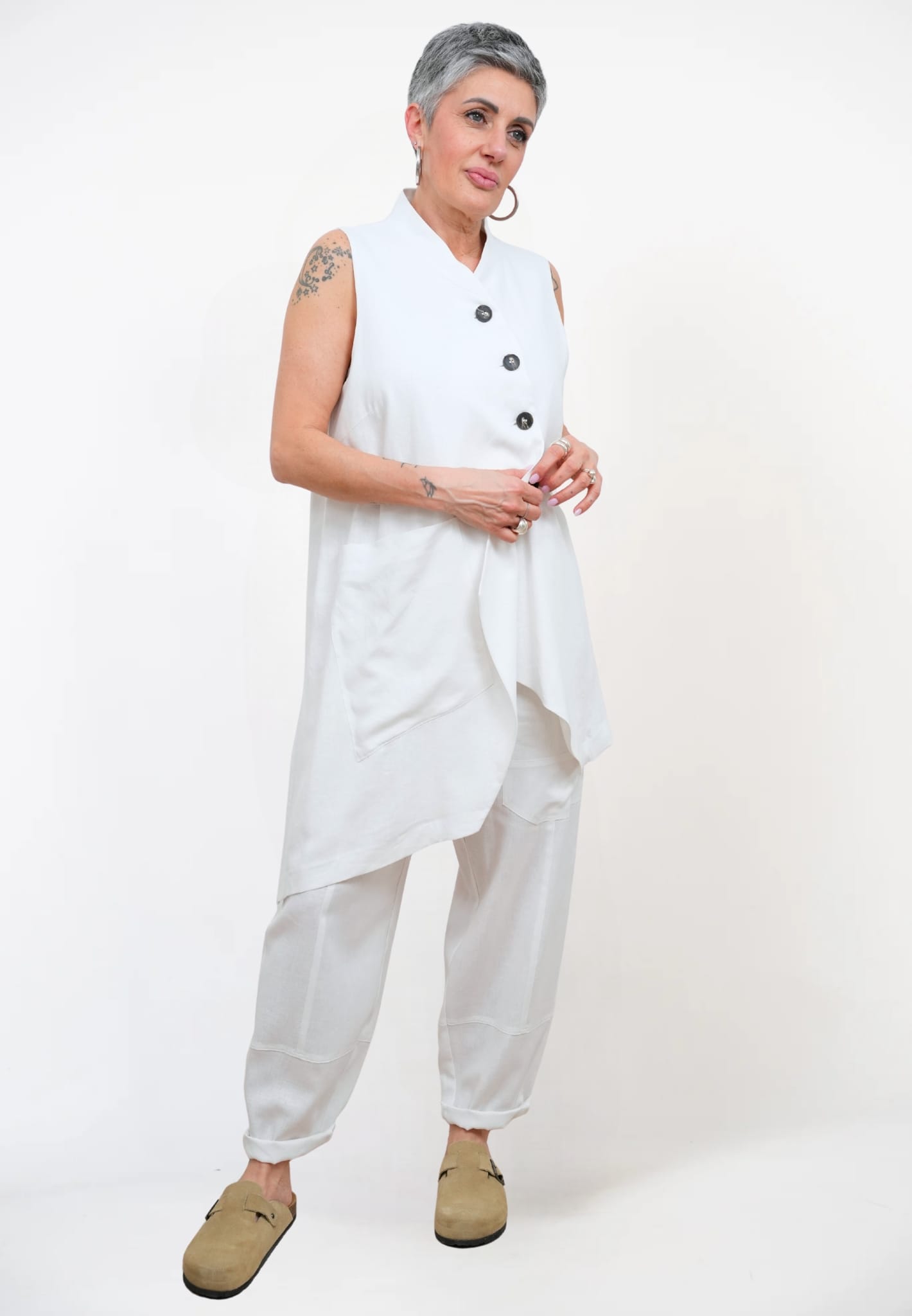 Pantalone Carrot Lino