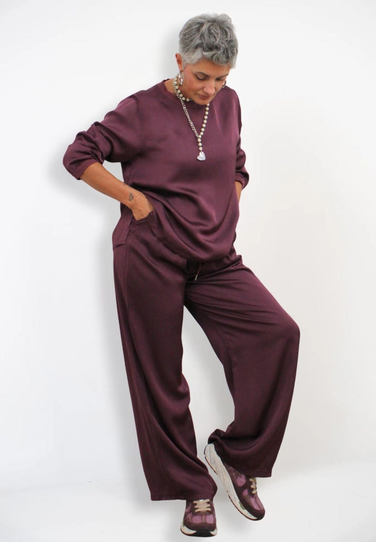 Pantalone Palazzo Satin