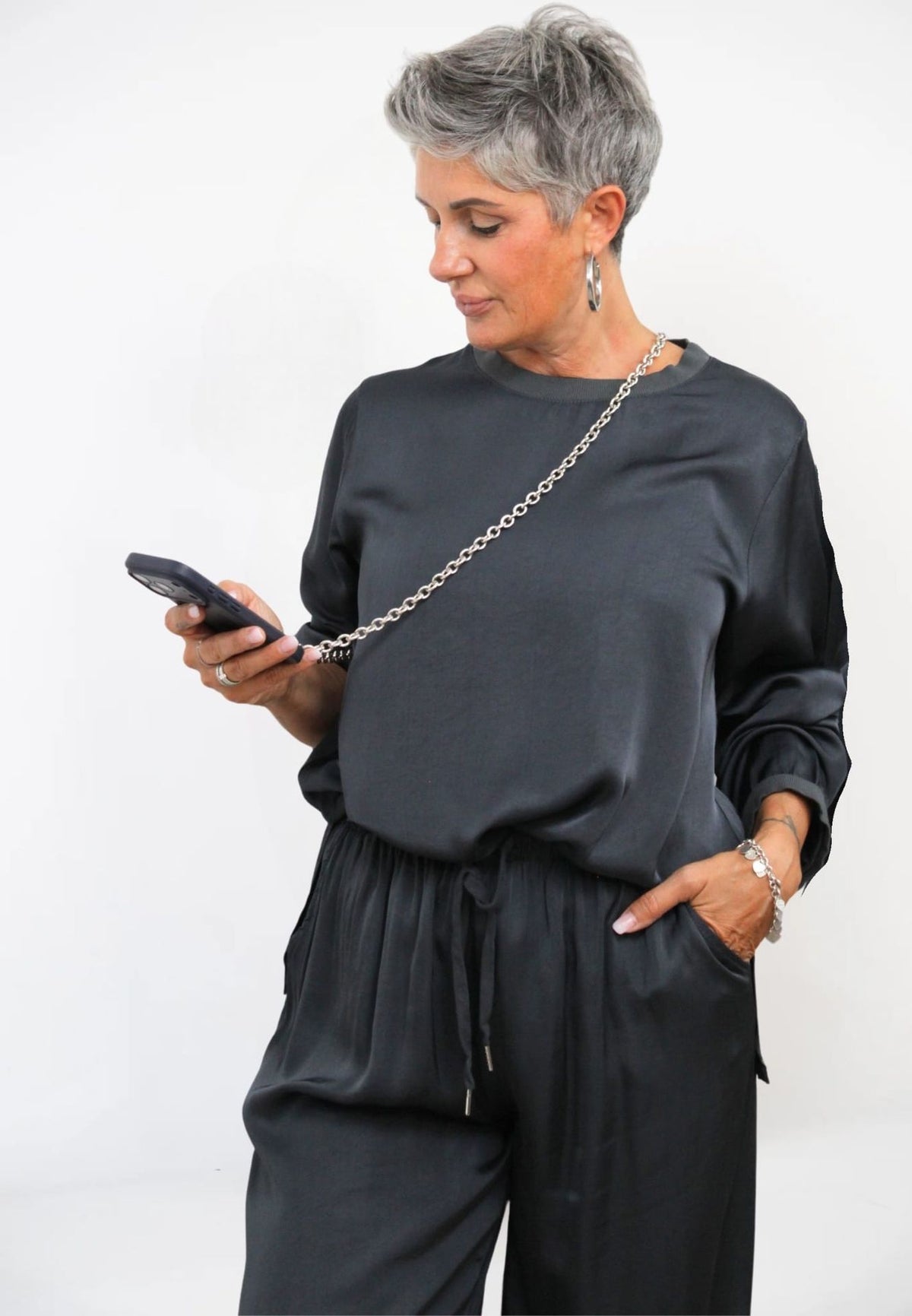 Pantalone Palazzo Satin