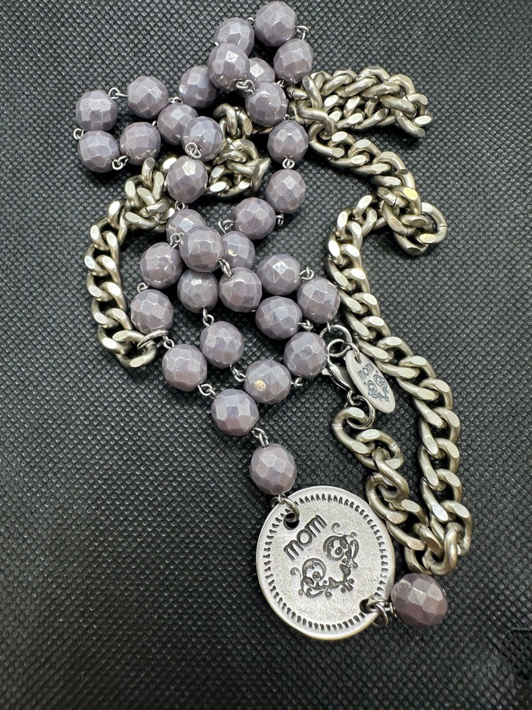 Cèline Necklace - silver - Iridescent mauve