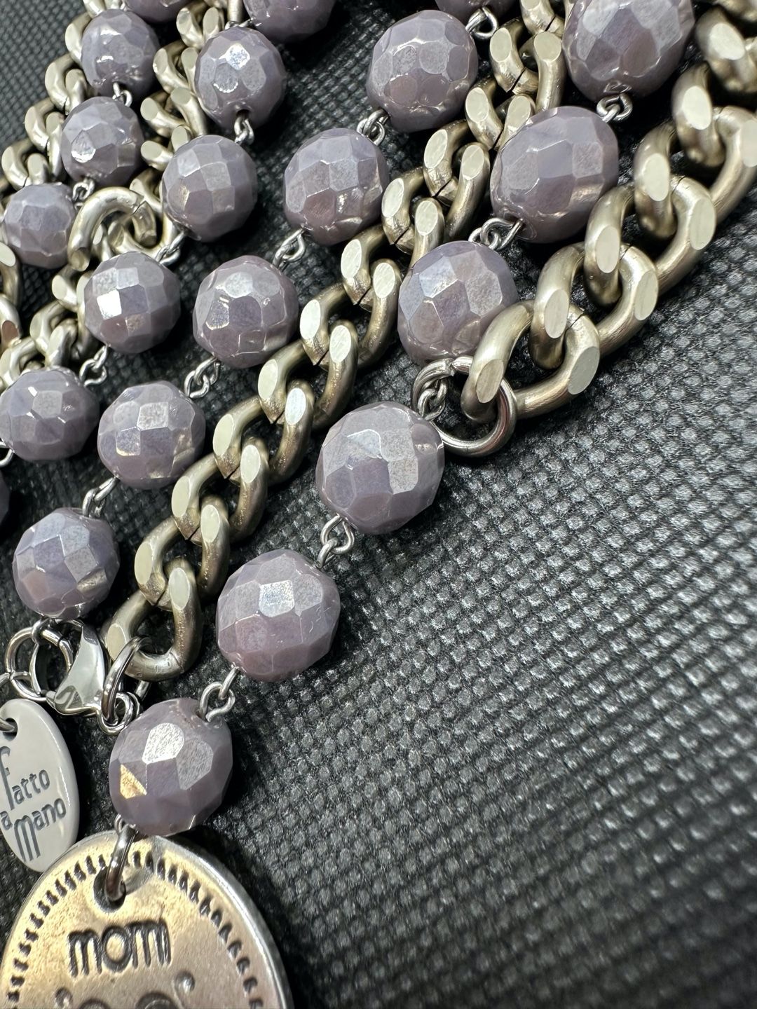 Cèline Necklace - silver - Iridescent mauve