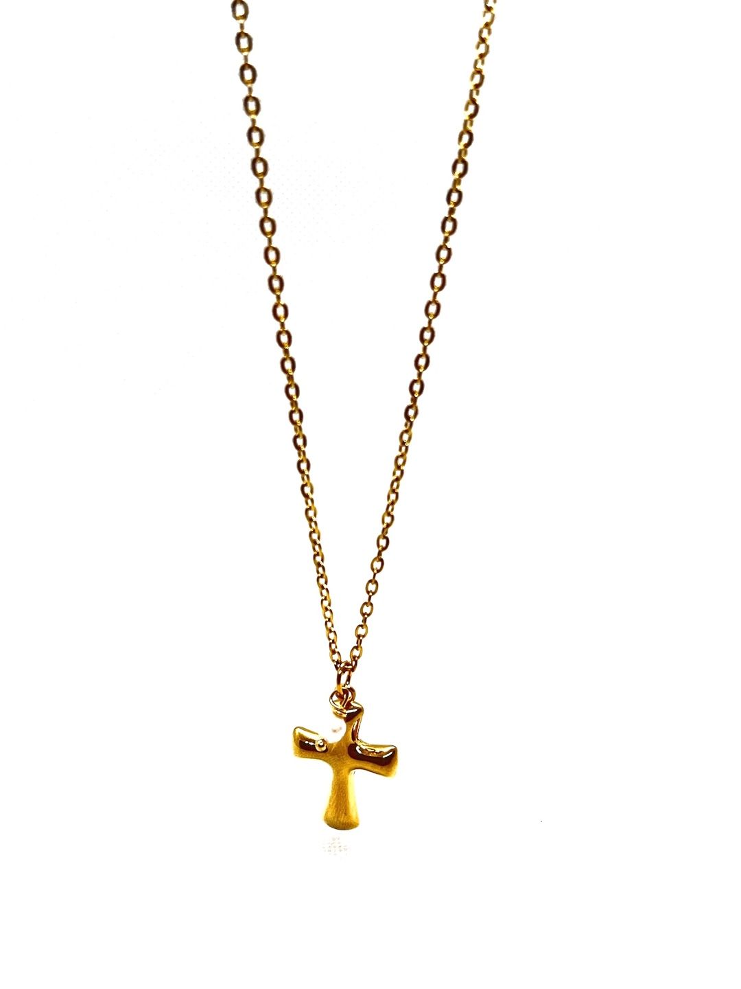 Gold cross necklace