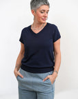Maglia Scollo a V Fine
