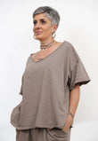 Maglia a Scatola a Scollo a V