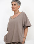 Maglia a Scatola a Scollo a V
