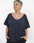 Maglia a Scatola a Scollo a V