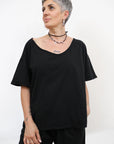 Maglia a Scatola a Scollo a V