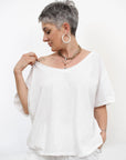 Maglia a Scatola a Scollo a V