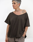 Maglia a Scatola a Scollo a V