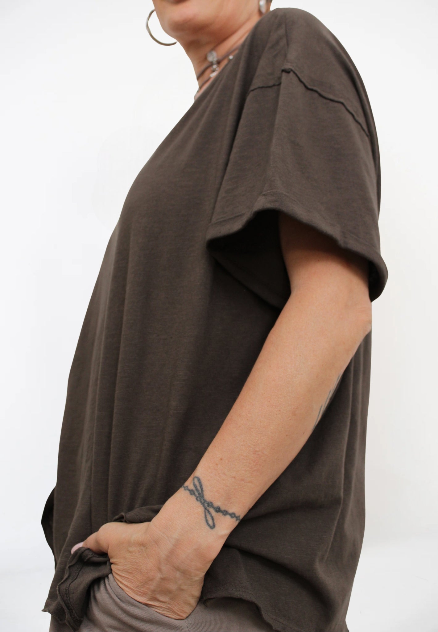 Maglia a Scatola a Scollo a V